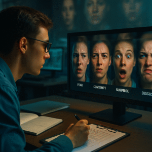 Microexpresiones en evaluación de credibilidad: guía aplicada para entrevistas y poligrafía