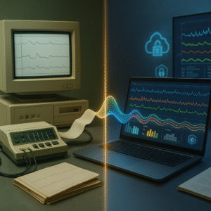 Del grafico al algoritmo: poligrafía en los 90 vs. década de 2020 (arquitectura, precisión y estándares)